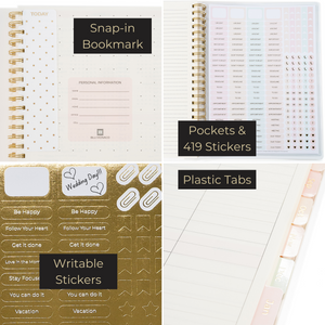 Large Planner 2024-2025 Daily Weekly Monthly Planners 2024-2025 - 8.5" x 11" Appointment Book for Women, Mom, Work, School Calendar Planner - 18 Month Planner 2024-2025 with 419 Stickers and Bookmark