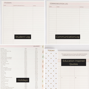 Teacher Planner 2024-2025 Academic Year - Pastel Stripes Academic Planner 2024-2025 8.5” x 11” July 24-25 Weekly Monthly Lesson Planner Calendar Spiral Bound - 215 Stickers and Bookmark