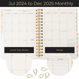 Small Planner 2024-2025 Daily Weekly Monthly Planners 2024-2025 - 6" x 9" Appointment Book for Women, Mom, Work, School Calendar Planner - 18 Month Planner 2024-2025 with 212 Stickers and Bookmark