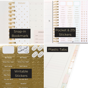 Small Planner 2024-2025 Daily Weekly Monthly Planners 2024-2025 - 6" x 9" Appointment Book for Women, Mom, Work, School Calendar Planner - 18 Month Planner 2024-2025 with 212 Stickers and Bookmark