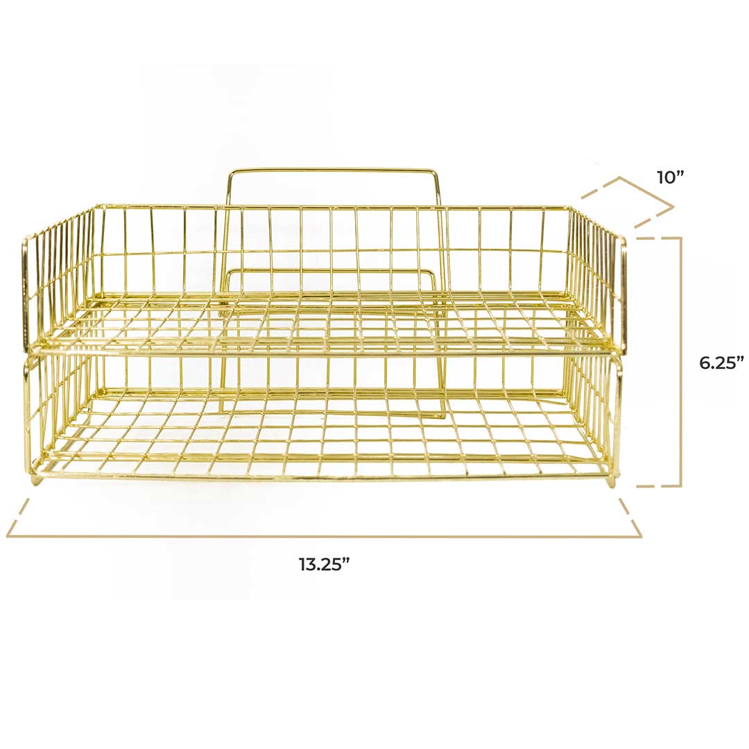 Grid Wire Letter Tray Gold - Threshold™