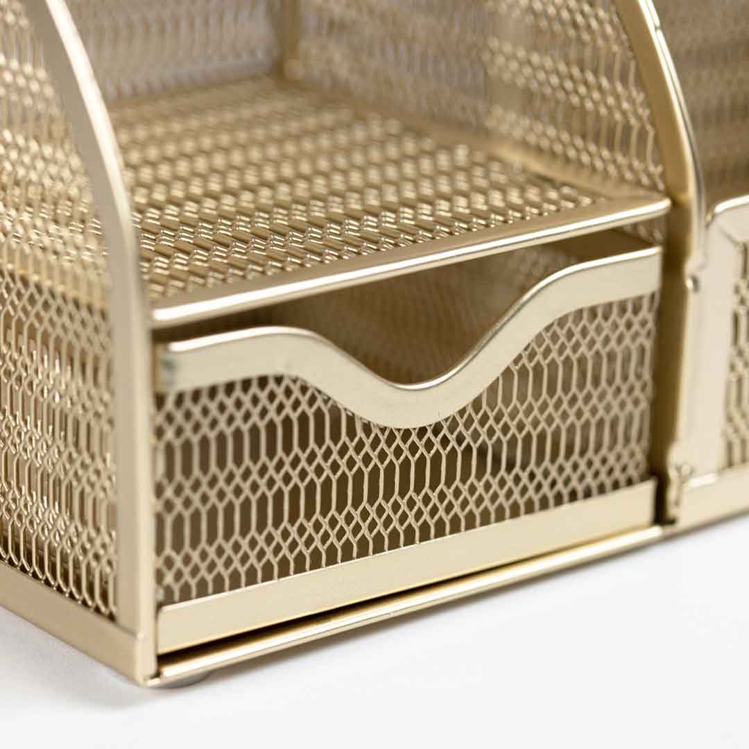 Blu Monaco Office Supplies Antiqued Brass Gold Desk Accessories-4